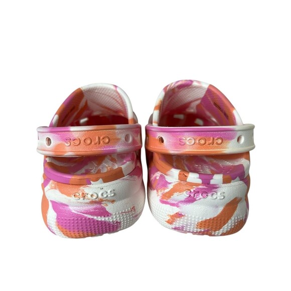 Crocs Girls Marbled Cutie Platform Clogs Size 2 NWOT Papaya Pink & Orange - Picture 7 of 14